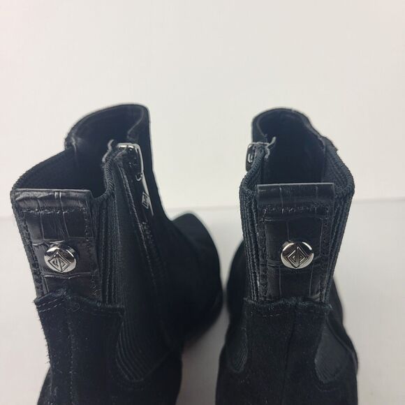 Donald Pliner Gazzi Black Suede Ankle Booties Boots Size 6.5 M - Picture 12 of 14